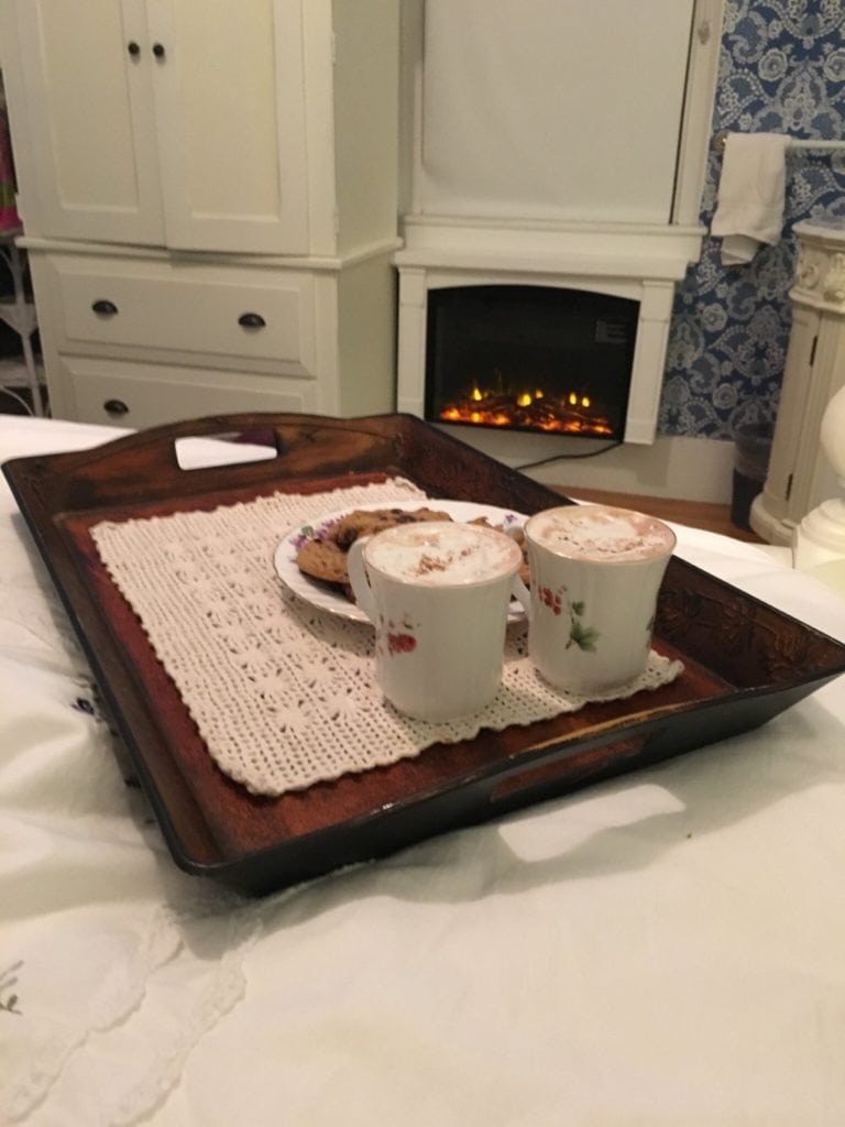 hotel in Dover NH offering luxurious amenities like fireplace, cookies and hot chocolate