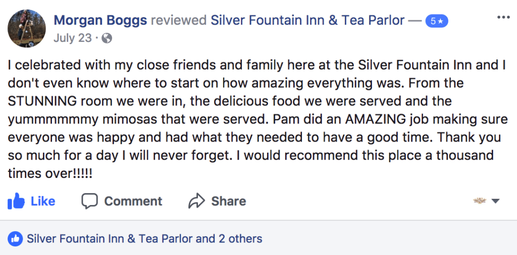 Facebook review from Morgan about our Dover NH area hotel