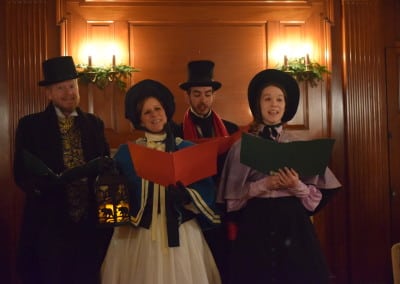 Christmas Carol singers at Dover NH hotel