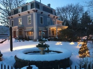 Dover NH Hotel In Winter Time with Snow