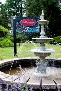 Here is another photo of our beautiful working fountain. This fountain is in front of te silver fountain inn sign. This hotel near seacoast nh is located at 103 silver street.