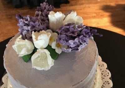 Beautiful lilac wedding cake!